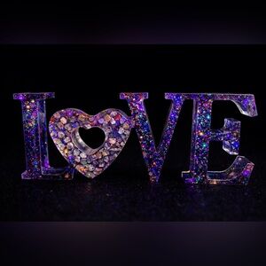 Luxury Handmade Resin LOVE Letters – Glitter Crystal Decor – Viral Gift Idea 💖